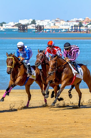 Horse racing on the beach in Sanlúcar de Barrameda, Cádiz