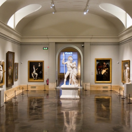 Central gallery of the Prado Museum in Madrid